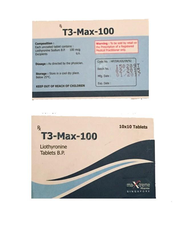 T3 Max Triiodothyronine générique 100mcg